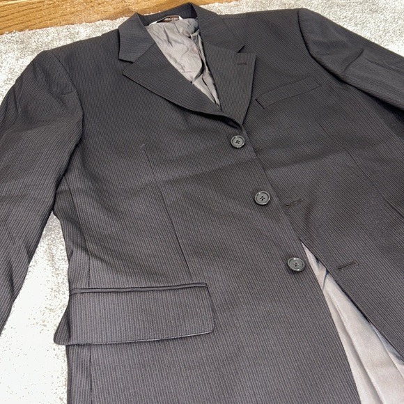 Perry Ellis NEW Brown Pinstripe Men's Jacket/Blazer Size 42L - Picture 4 of 7